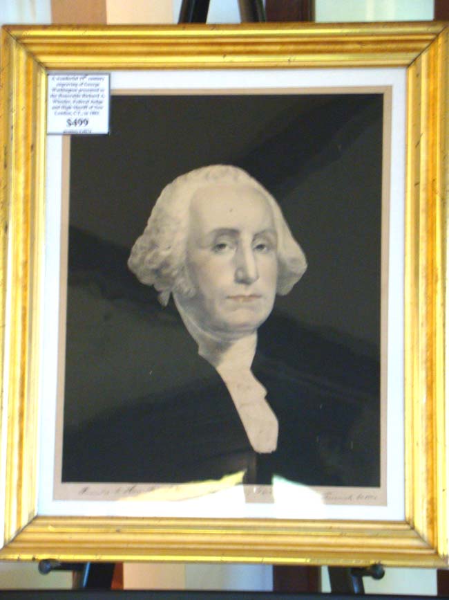 A wonderful 19th century engraving of George Washington with presentation inscription dated 1861 — image 2